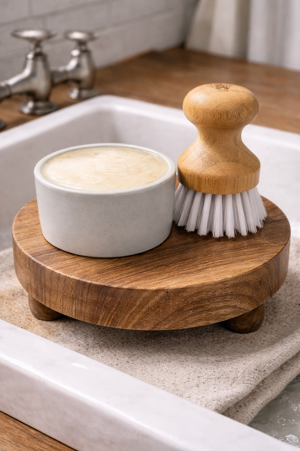 Solid Dish Soap in Charming Ramekins - Zero Waste Kitchen