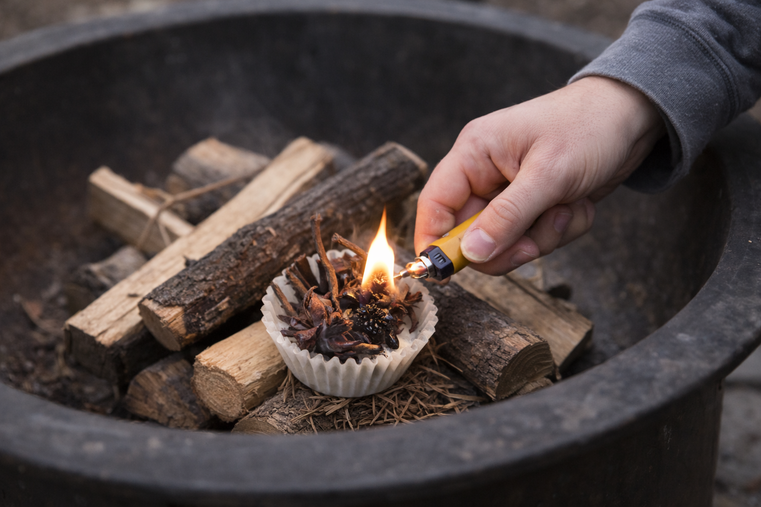 Soy Wax Firepit/Fireplace Starters - Holiday scented (Pack of 4)