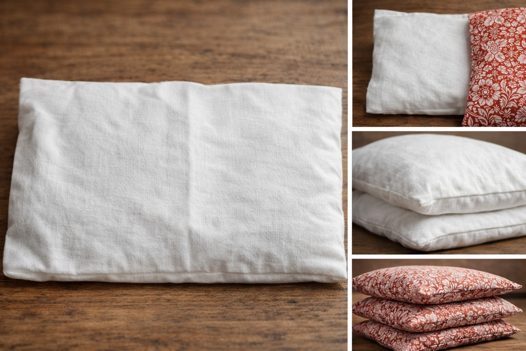 Lavender and Barley Heat Cold Packs w/ Cover and Sectioned Design