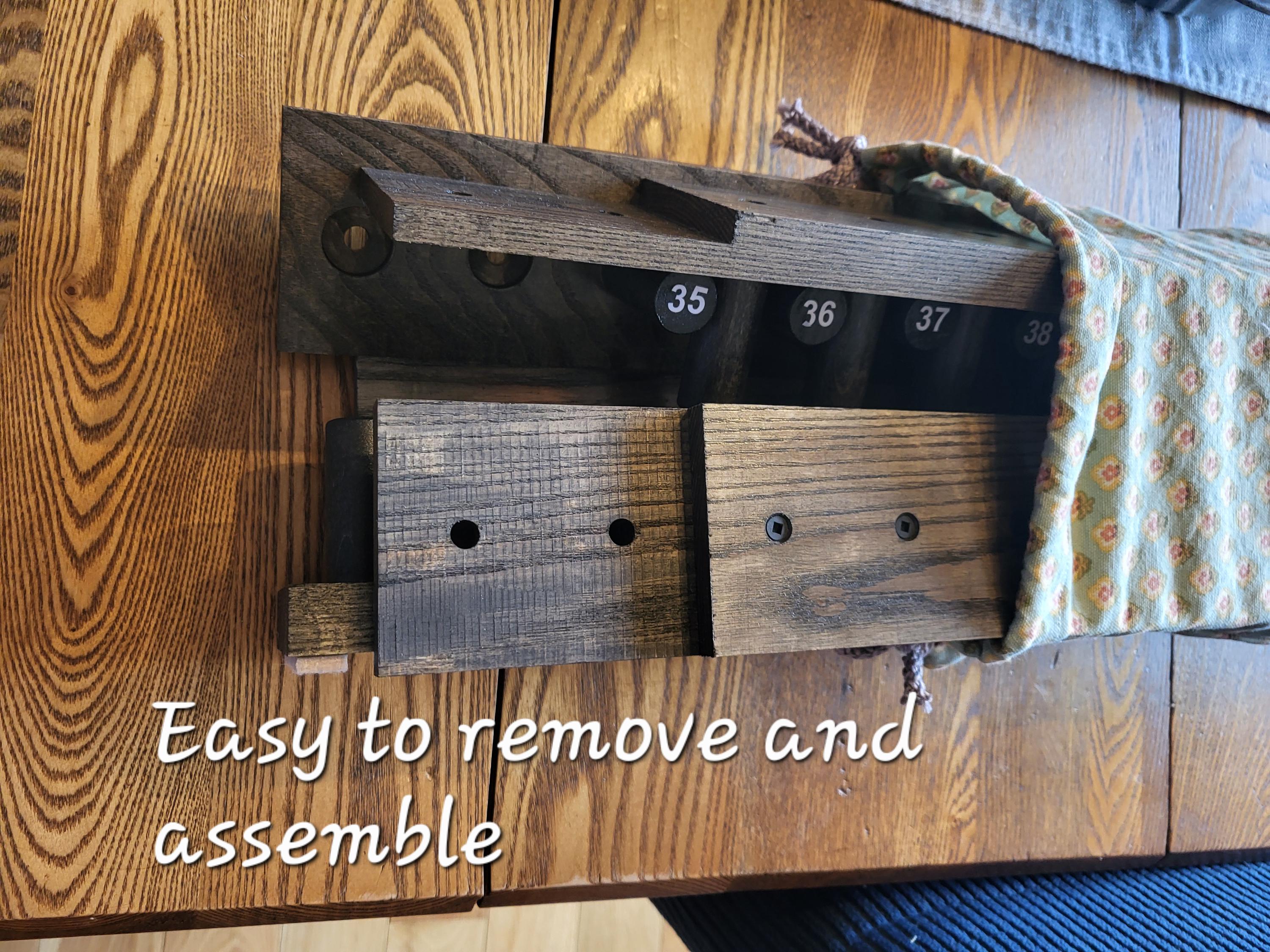 Handmade Adjustable Length Loom for Blanket Knitting with Chunky yarn - carrying case included
