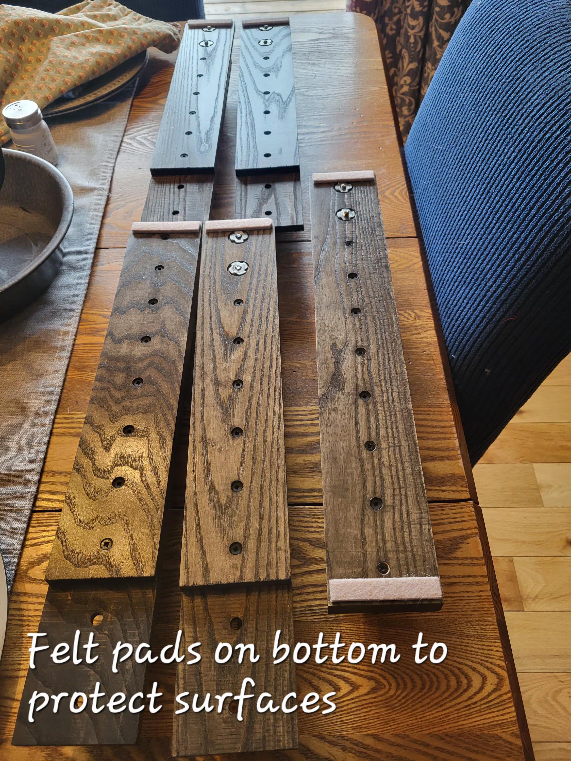 Handmade Adjustable Length Loom for Blanket Knitting with Chunky yarn - carrying case included