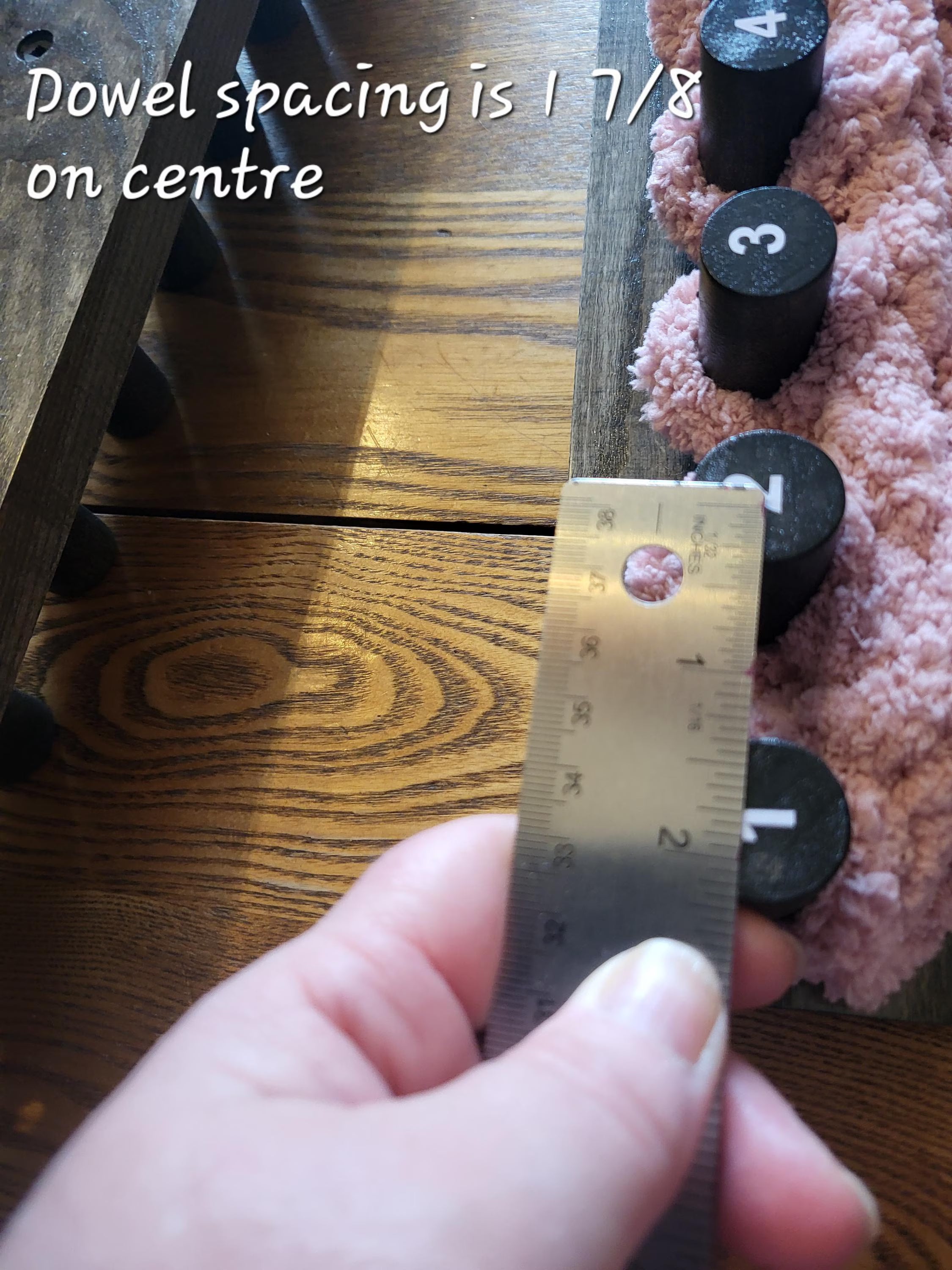 Handmade Adjustable Length Loom for Blanket Knitting with Chunky yarn - carrying case included