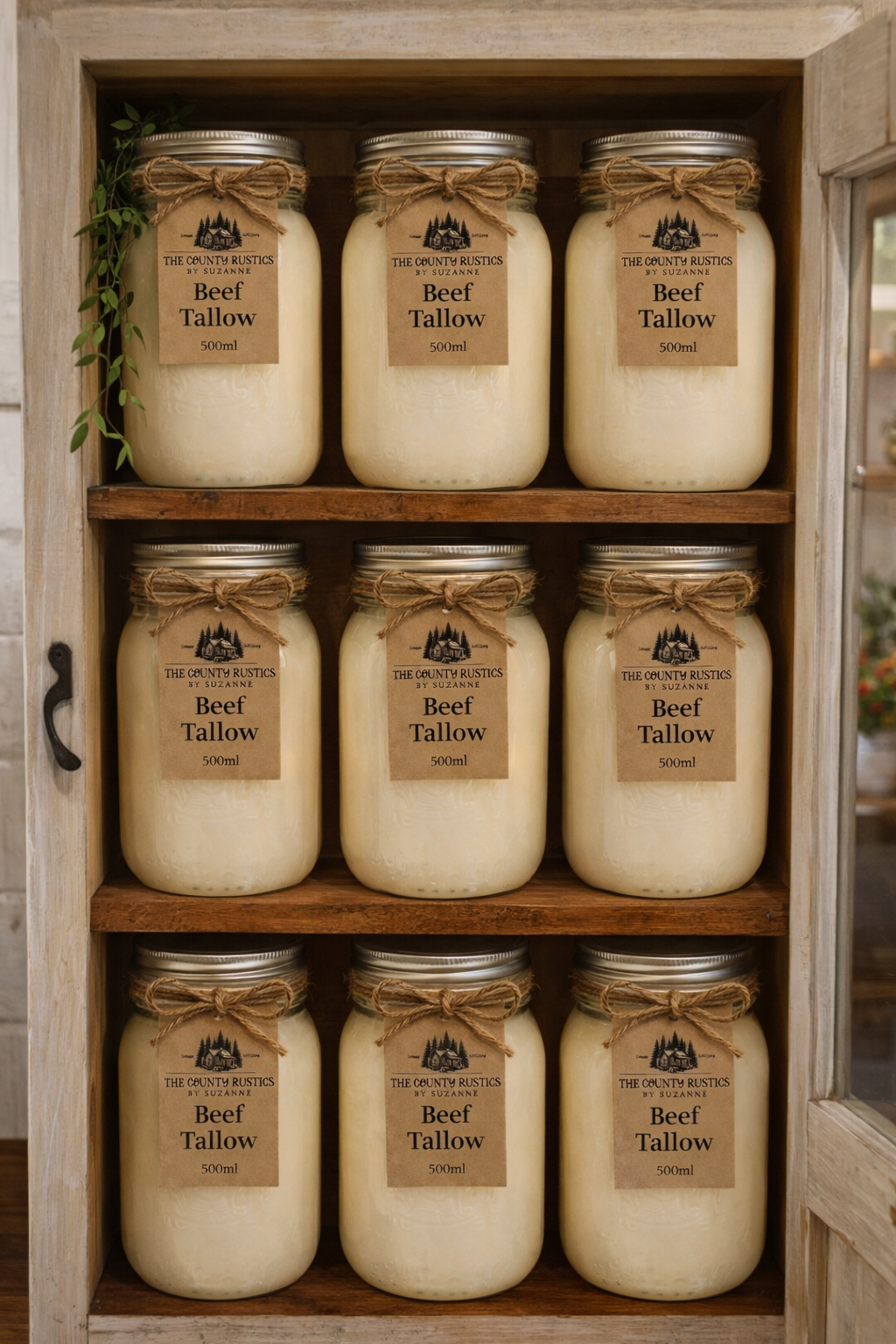 Beef Tallow Bulk 500ml | Rendered for Tallow Soap, Lotion, Skincare | Glass Jars | No Refrigeration